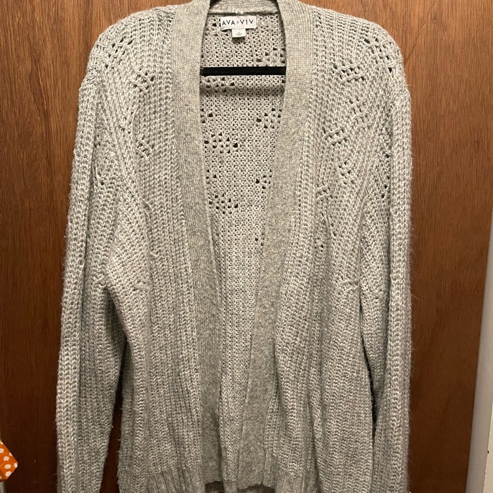Ava & Viv open cardigan textured